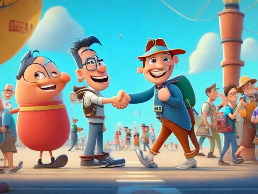 Glatt fólk heilsast