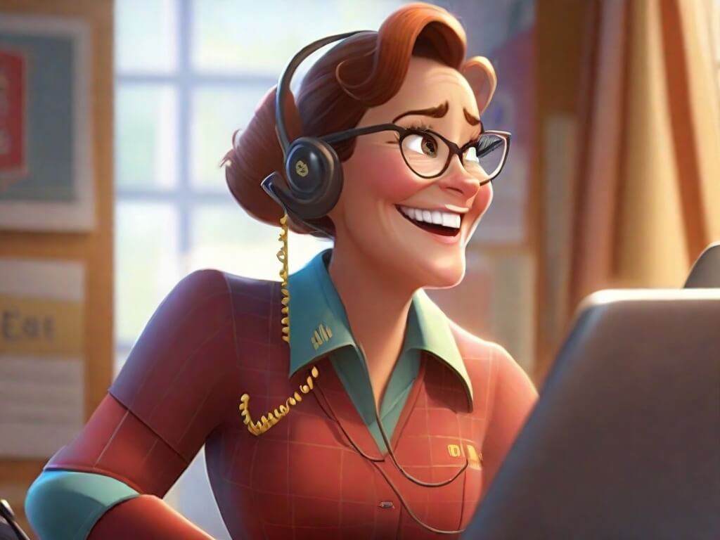 Kona að tala í símann